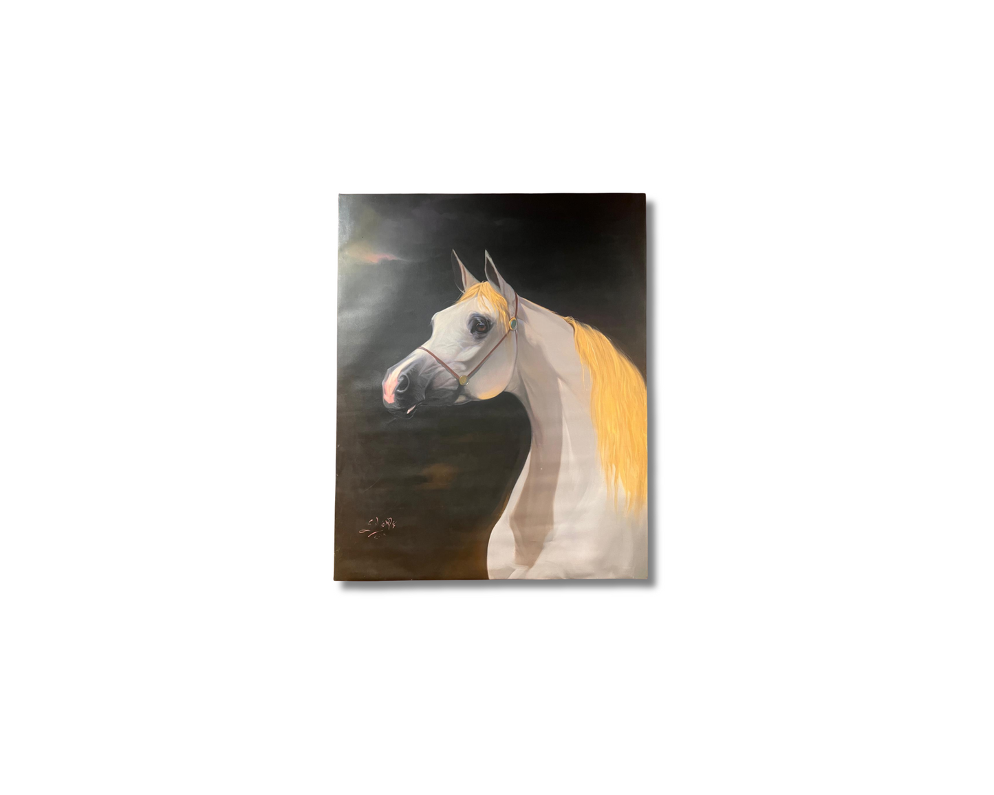 Wall Art Canvas Horses (100 cm X 80 cm)