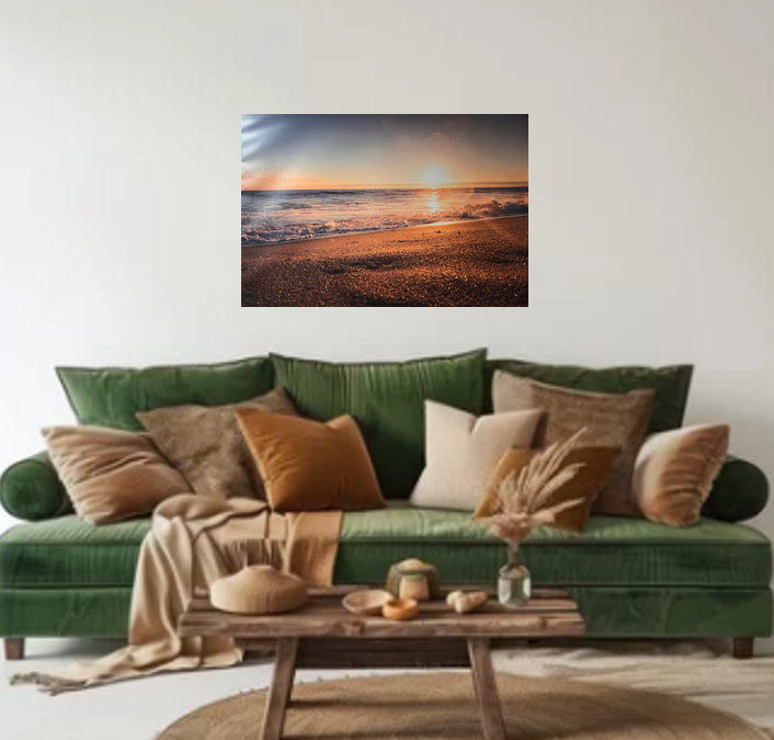 Art Wall - Lake Sundown (90 cm X 70 cm)