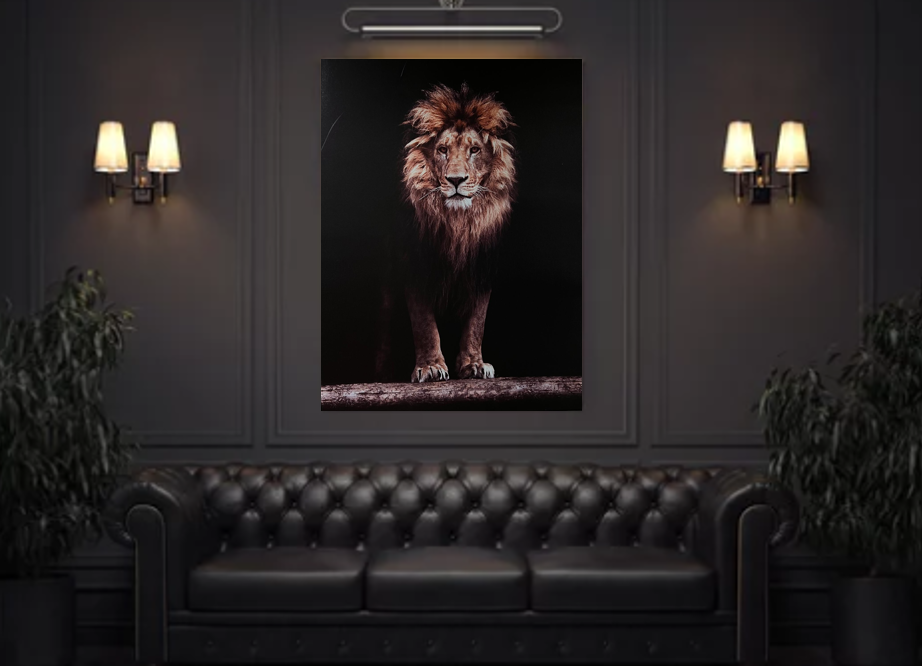Frame Wall Art - Lion ( 100 cm X 80 cm )
