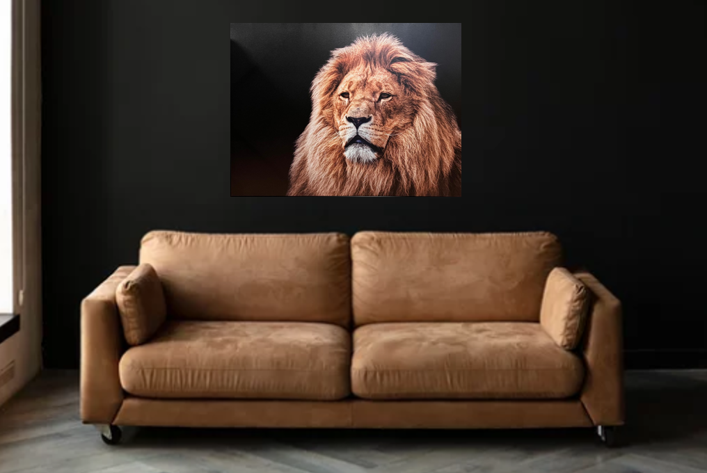 Frame Wall Art - Lion (80 cm X 100 cm)