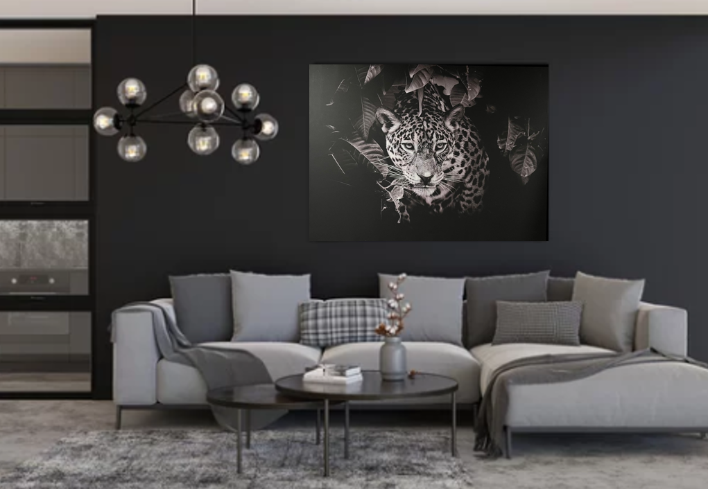 Frame Wall Art - Cheeta size (80 cm X 100 cm)