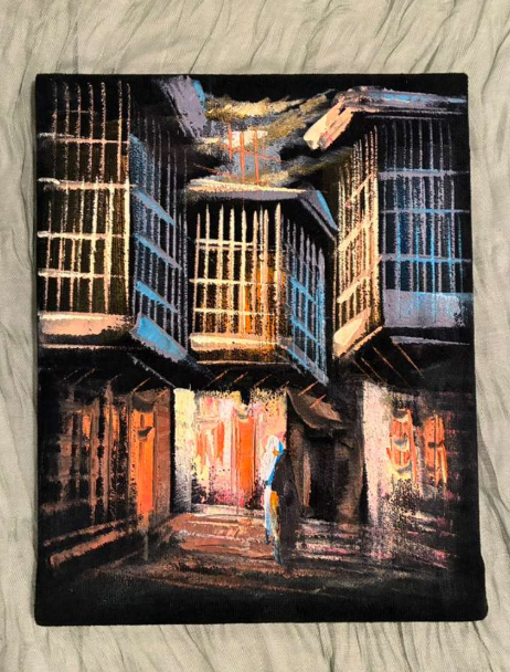 Illuminated Old City Alleyway — Middle Eastern Heritage Canvas Art