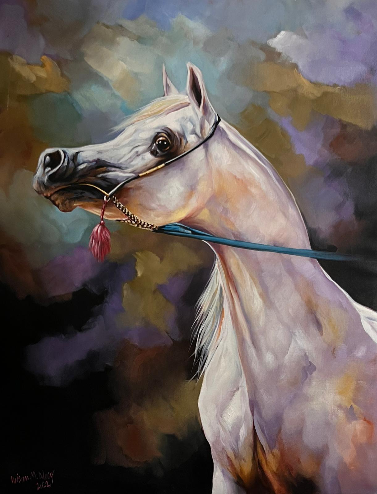 Wall Art Canvas  Horses ( 100 cm X 80 cm ) 1 of 1