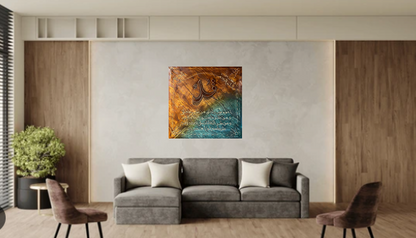 Wall Art - Alruqa Surah - Al-Falak  ( 80 cm X 80 cm )