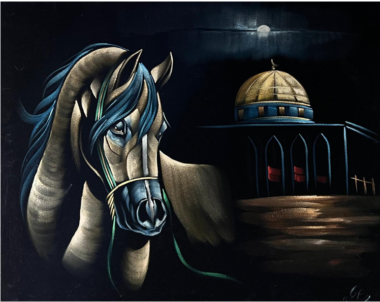 Wall Art - Chamois horses ( 80 cm X 100 cm )