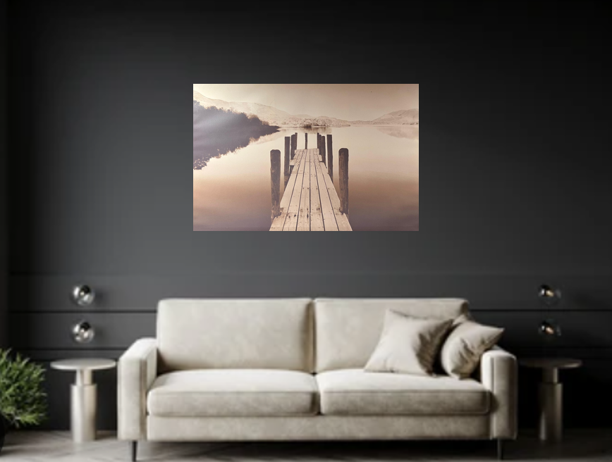 Wall Art - Road Lake ( 90 cm X 70 cm )