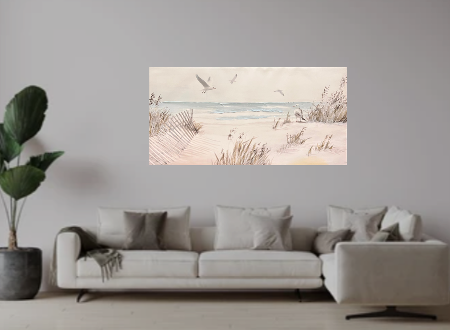 Wall Art - Lake Birds ( 120 cm X 60 cm )