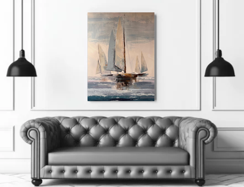 Frame  Wall Art - Ship ( 90 cm X 70 cm )