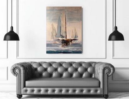 Frame  Wall Art - Ship ( 90 cm X 70 cm )