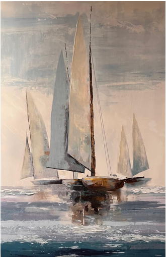 Frame  Wall Art - Ship ( 90 cm X 70 cm )