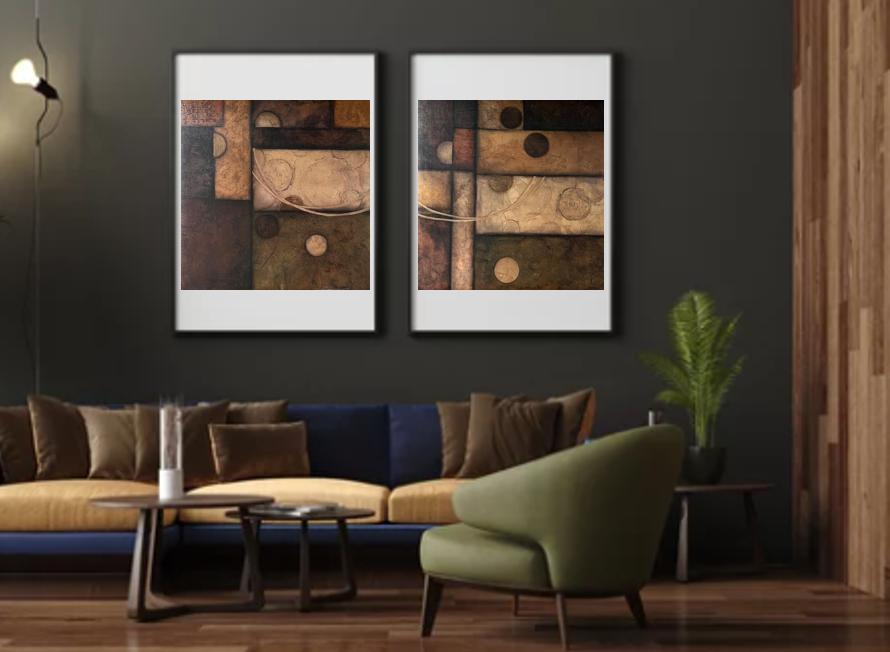Frame Wall art - Trachidi art (50 cm X50 cm 2 pcs)