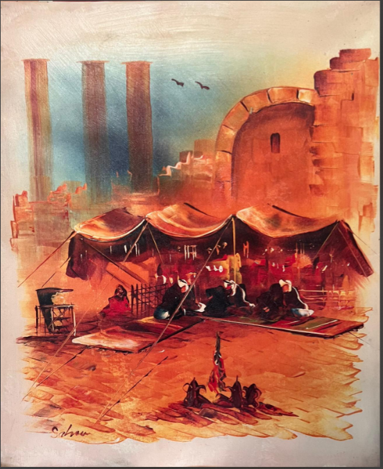 Wall Art Canvas Albadia  ( 50 cm X 60 cm )