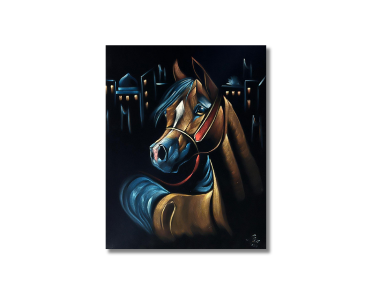 Wall Art - Chamois horses ( 100 cm X 80 cm )