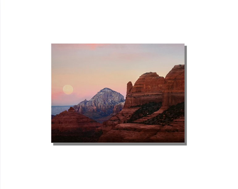 Frame Wall Art - Sundown mountain ( 90 cm X 60 cm )