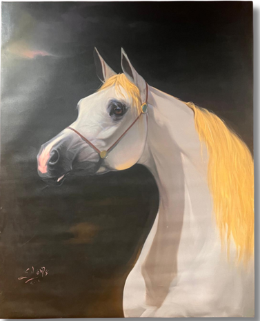 Wall Art Canvas  Horses (100 cm X 80 cm)