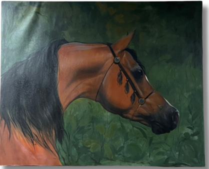 Wall Art Canvas  Horses ( 100 cm X 80 cm )