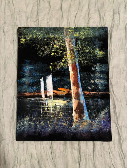 Serene Garden Reflections — Nature Canvas Art