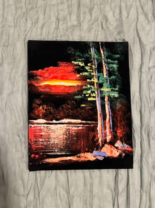 Forest Sunset Blaze — Nature Canvas Art