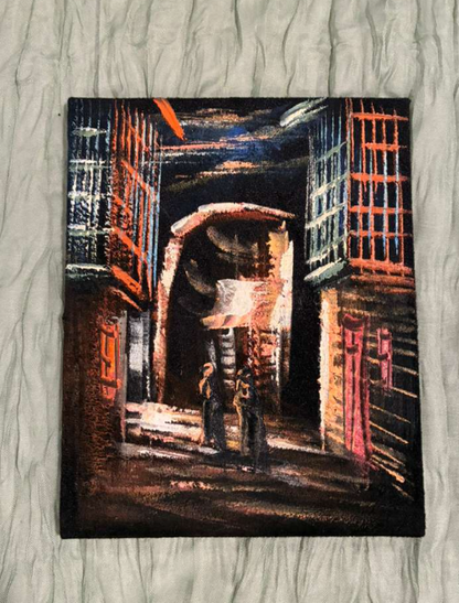 Moonlit Archway at Night — Old City Heritage Canvas Art