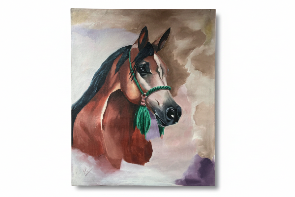Wall Art Canvas – Horses II (39 x 31 in) - Middle East Crescent®
