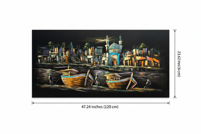 Canvas wall art dimensions diagram – 47.24 inches wide by 23.62 inches tall (120cm x 60cm)