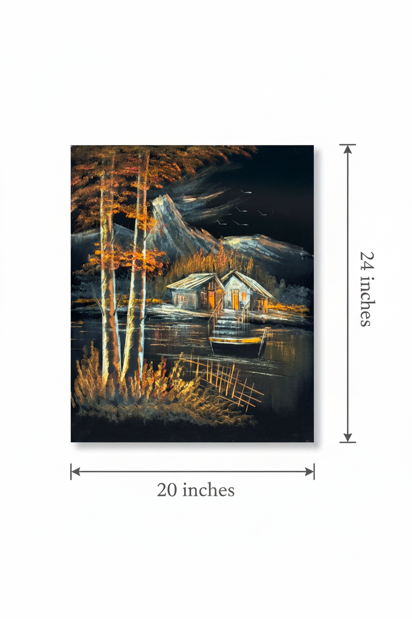 Canvas art size reference diagram – 20 inches wide by 24 inches tall dimension guide