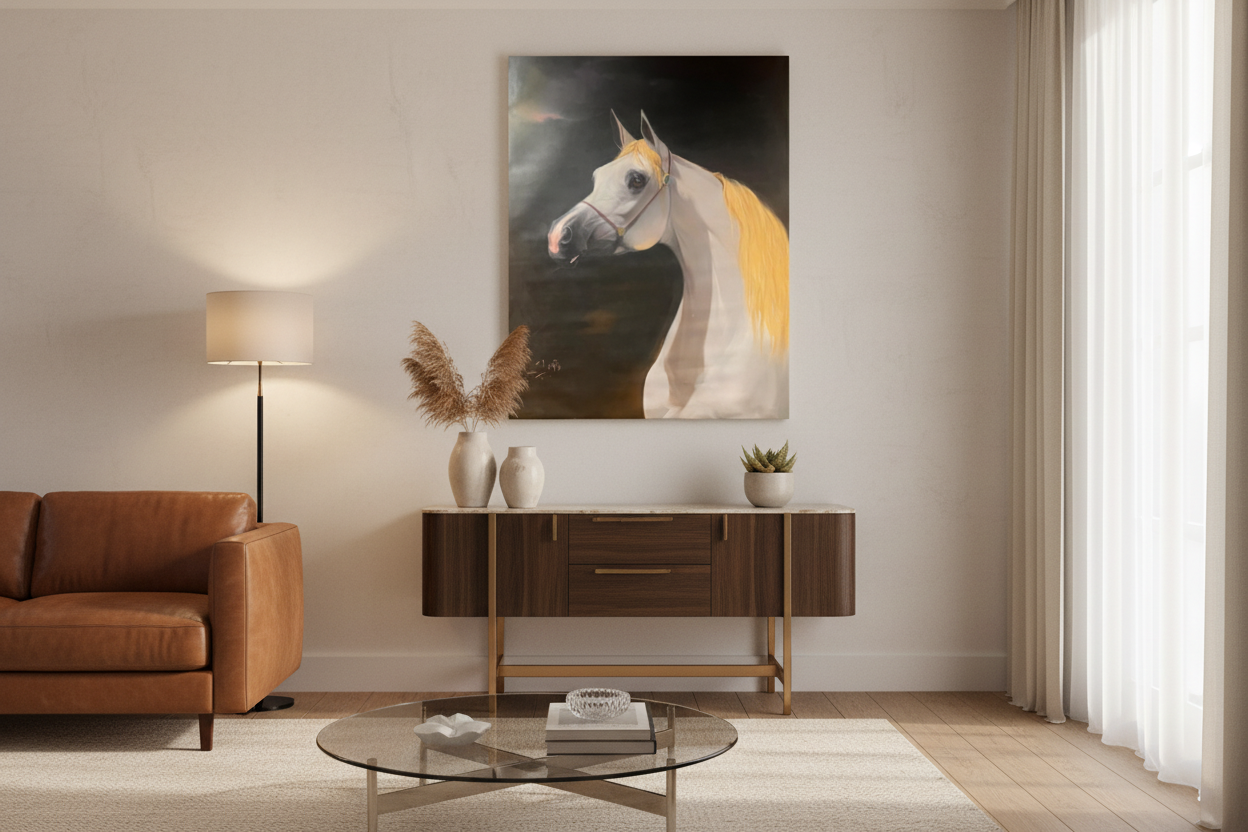 Wall Art Canvas – Horses IV (39 x 31 in) - Middle East Crescent®