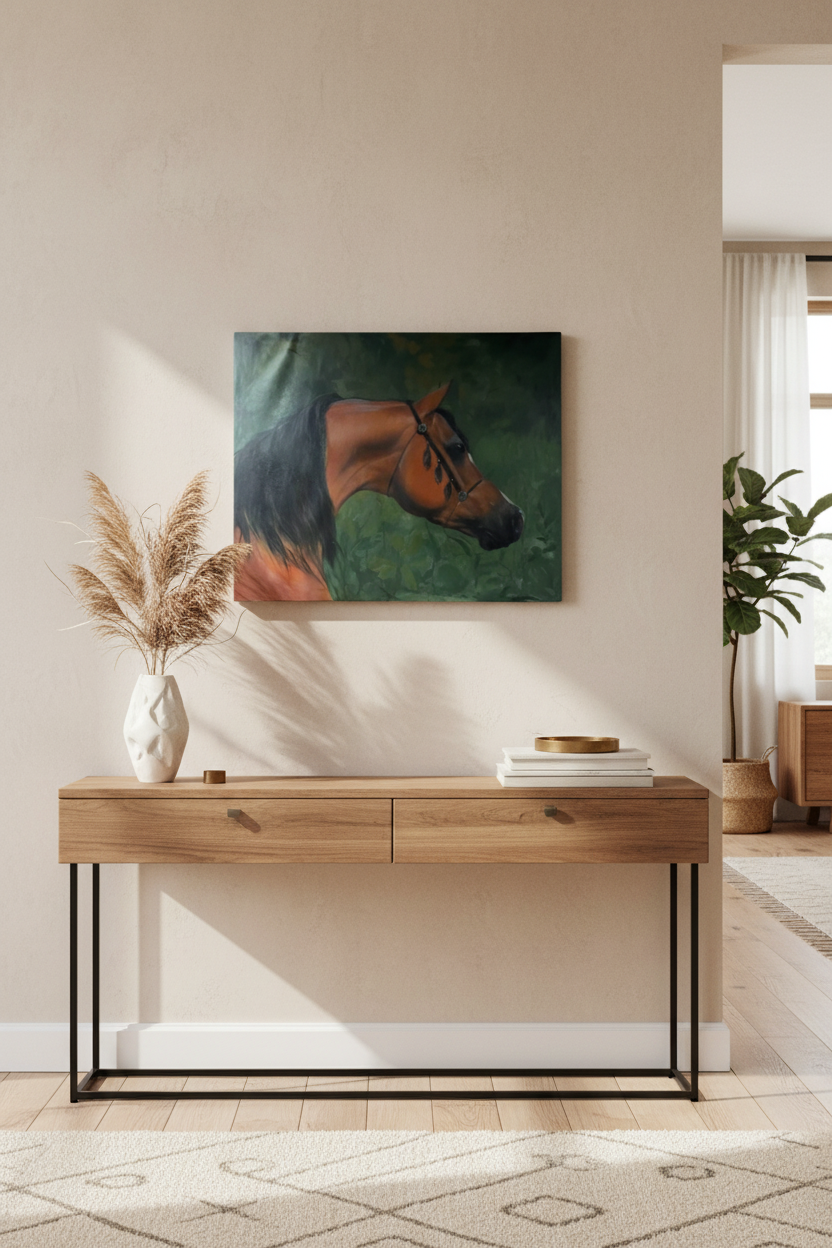 Wall Art Canvas – Horses III (39 x 31 in) - Middle East Crescent®