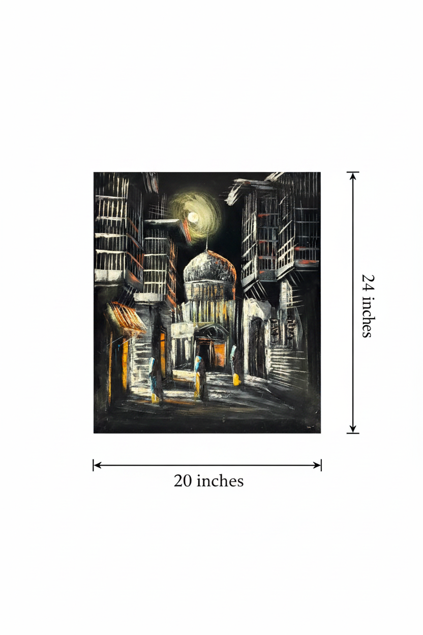 Canvas art size reference diagram – 20 inches wide by 24 inches tall dimension guide