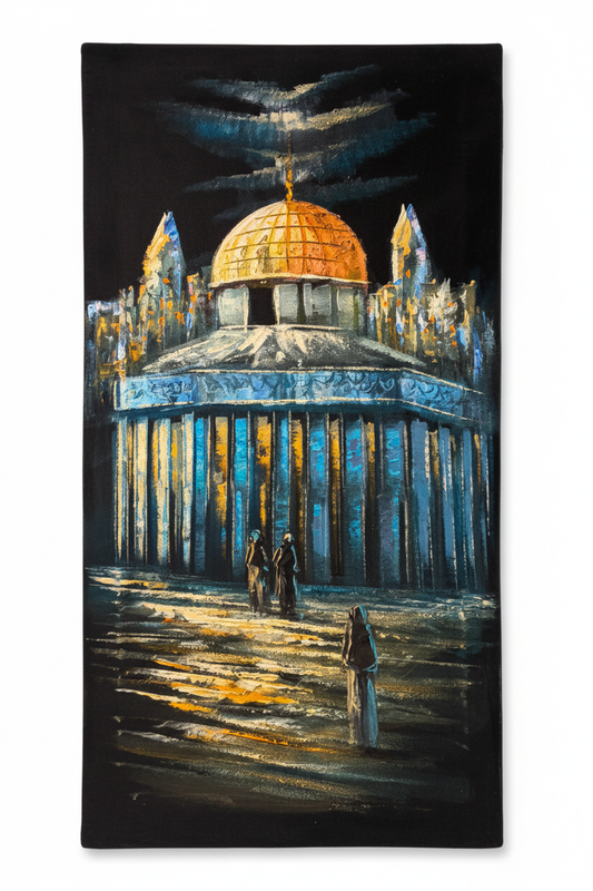 Dome of the Rock painting on pure white background no frame