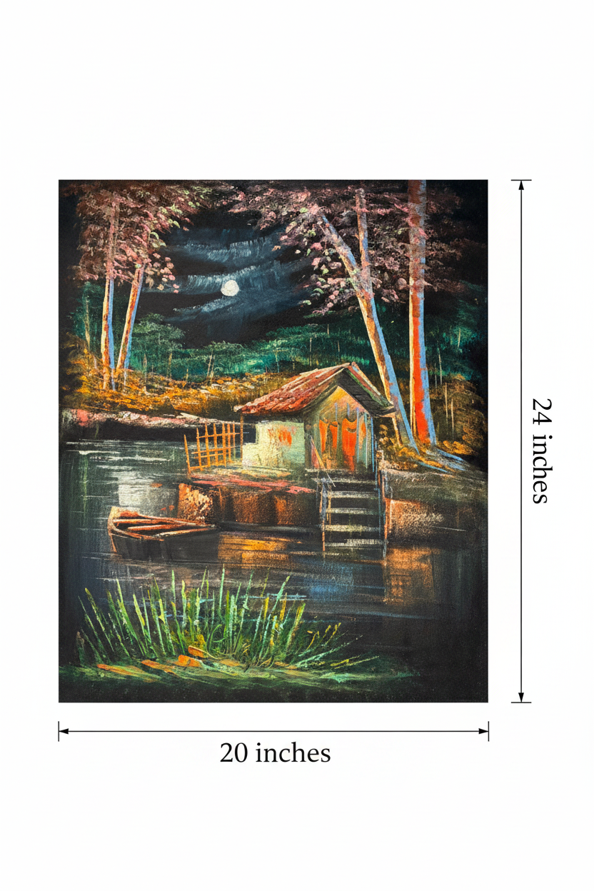 Canvas art size reference diagram – 20 inches wide by 24 inches tall dimension guide