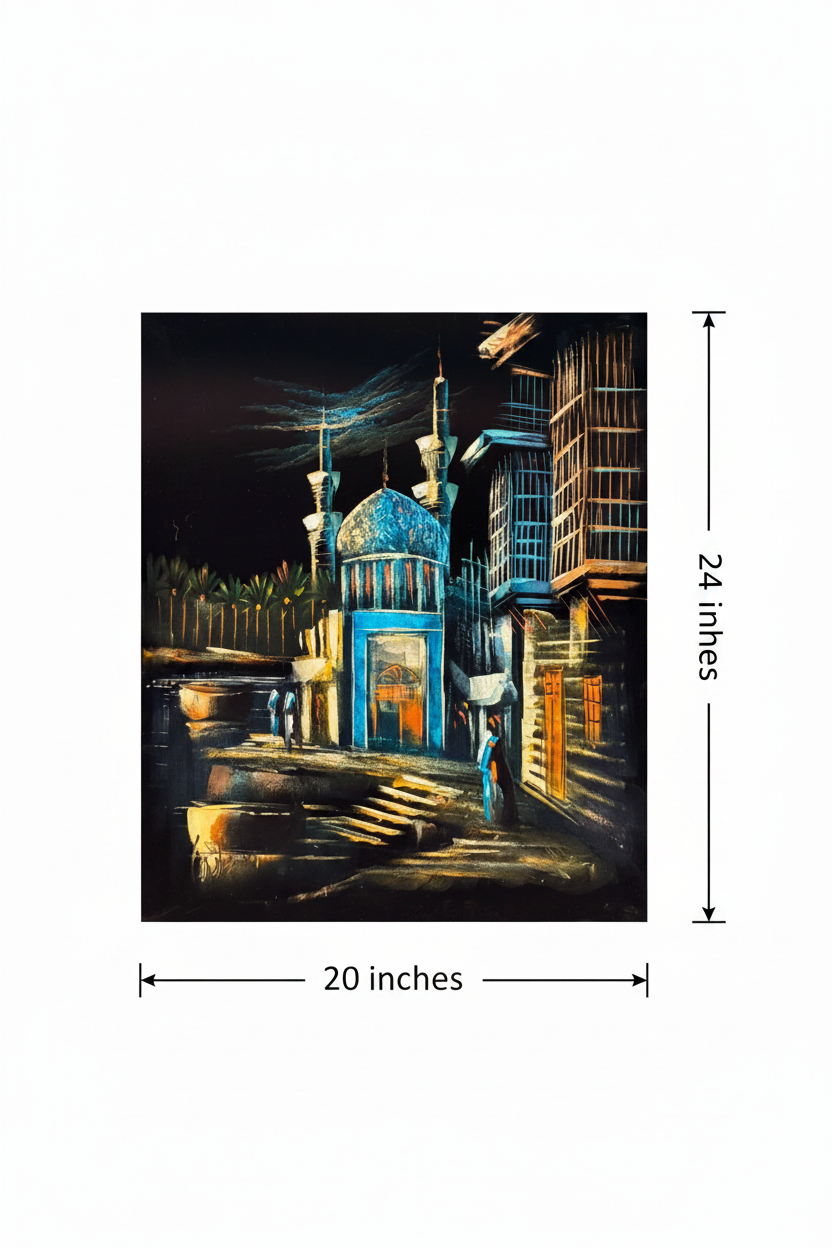 Canvas art size reference diagram – 20 inches wide by 24 inches tall dimension guide