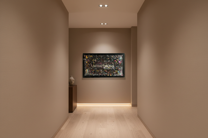 Wa Ma Tawfiqi Illa Billah canvas displayed in an elegant hallway