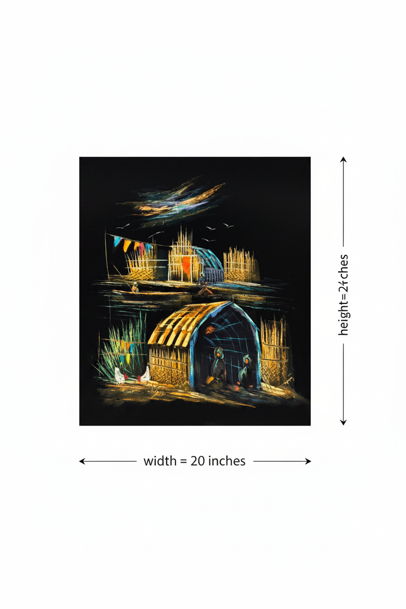 Canvas art size reference diagram – 20 inches wide by 24 inches tall