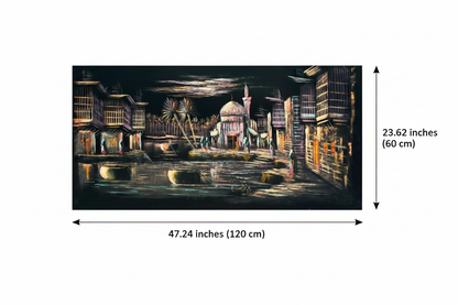 Canvas wall art dimensions diagram – 47.24 inches wide by 23.62 inches tall (120cm x 60cm)