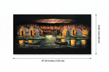 Canvas wall art dimensions diagram – 47.24 inches wide by 23.62 inches tall (120cm x 60cm)
