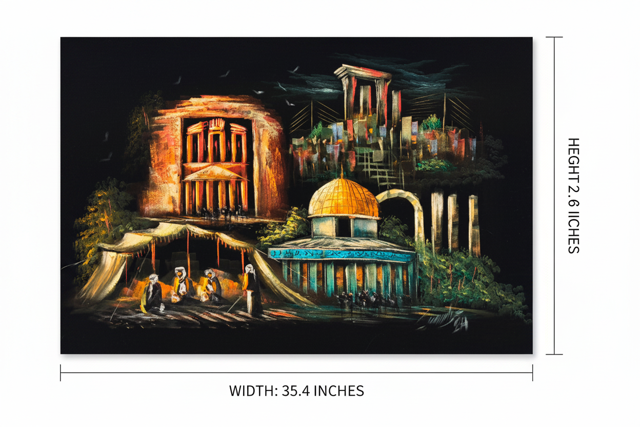 Canvas art size guide — 35.4 inches wide by 23.6 inches tall dimension diagram on white background