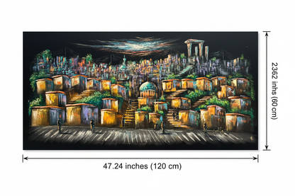 Canvas wall art dimensions diagram – 47.24 inches wide by 23.62 inches tall (120cm x 60cm)