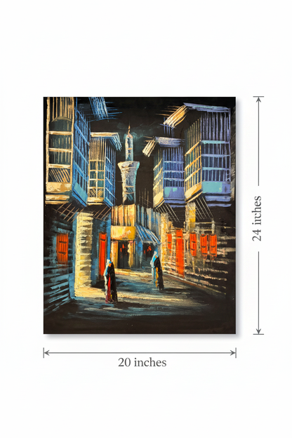 Canvas art size reference diagram – 20 inches wide by 24 inches tall dimension guide