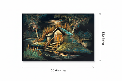 Canvas art size guide — 35.4 inches wide by 23.6 inches tall dimension diagram on white background