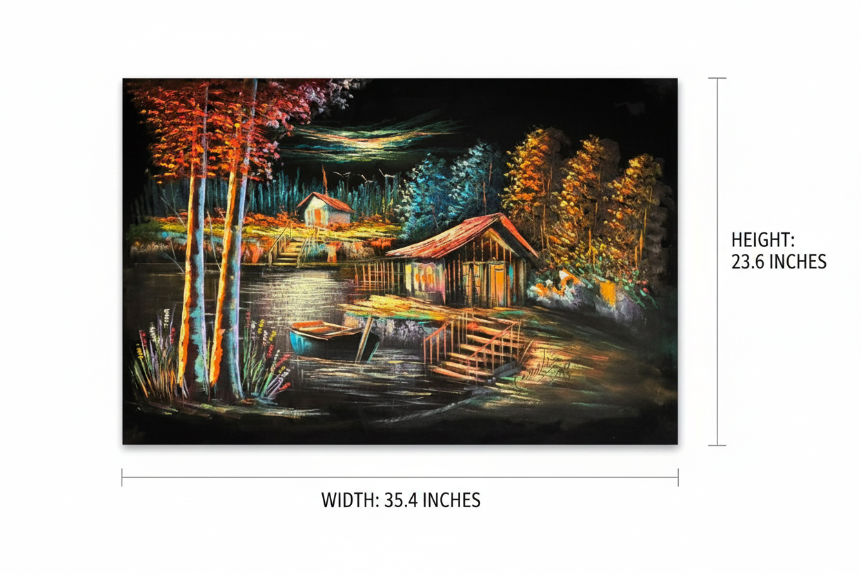 Canvas art size guide — 35.4 inches wide by 23.6 inches tall dimension diagram on white background