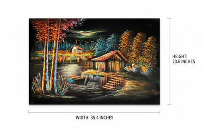 Canvas art size guide — 35.4 inches wide by 23.6 inches tall dimension diagram on white background