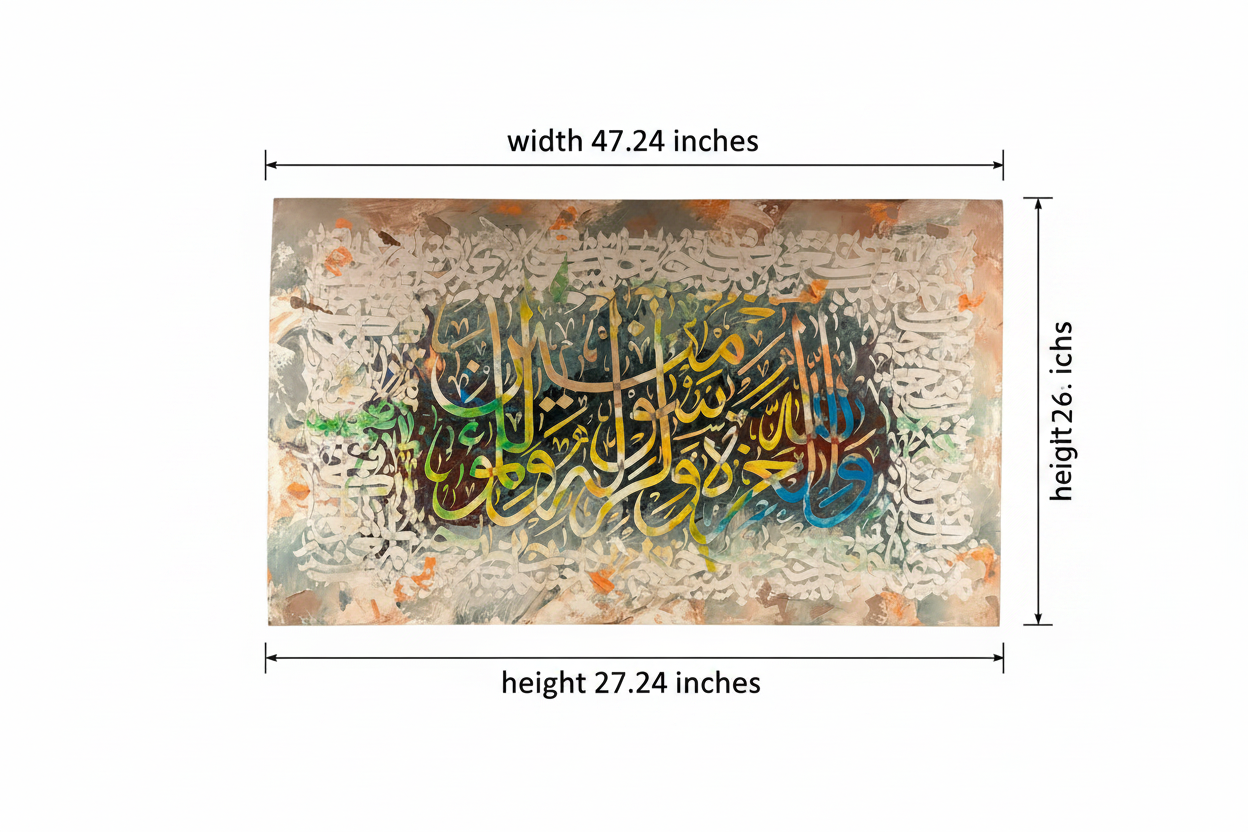 Dimension diagram showing canvas size 47.24 inches wide by 27.6 inches tall on white background