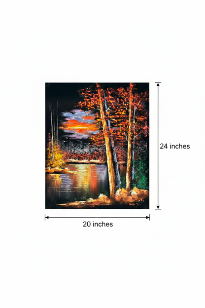 Canvas art size reference diagram – 20 inches wide by 24 inches tall dimension guide