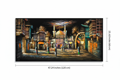 Canvas wall art dimensions diagram – 47.24 inches wide by 23.62 inches tall (120cm x 60cm)