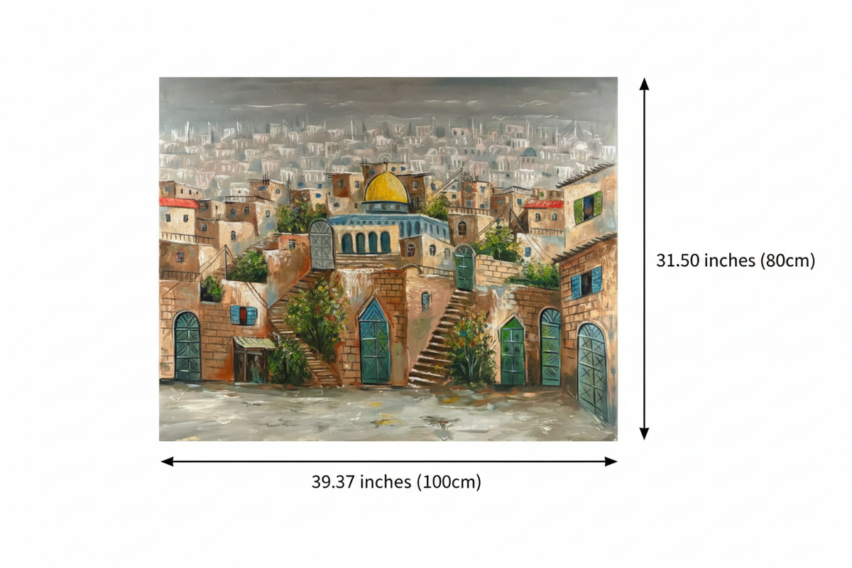 Dimension diagram – 39.37 inches width x 31.50 inches height (100cm x 80cm)