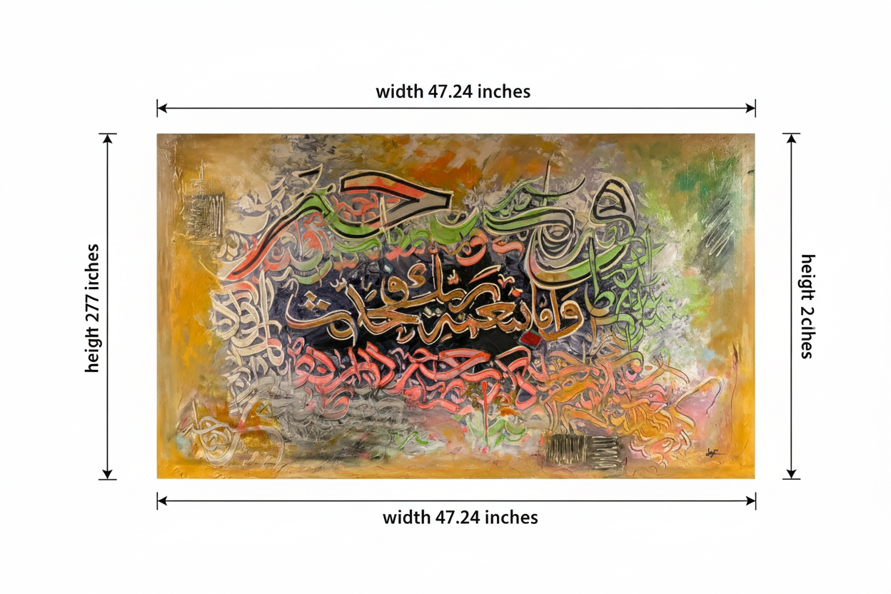 Dimension diagram showing canvas size 47.24 inches wide by 27.6 inches tall on white background