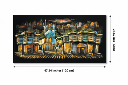 Canvas wall art dimensions diagram – 47.24 inches wide by 23.62 inches tall (120cm x 60cm)