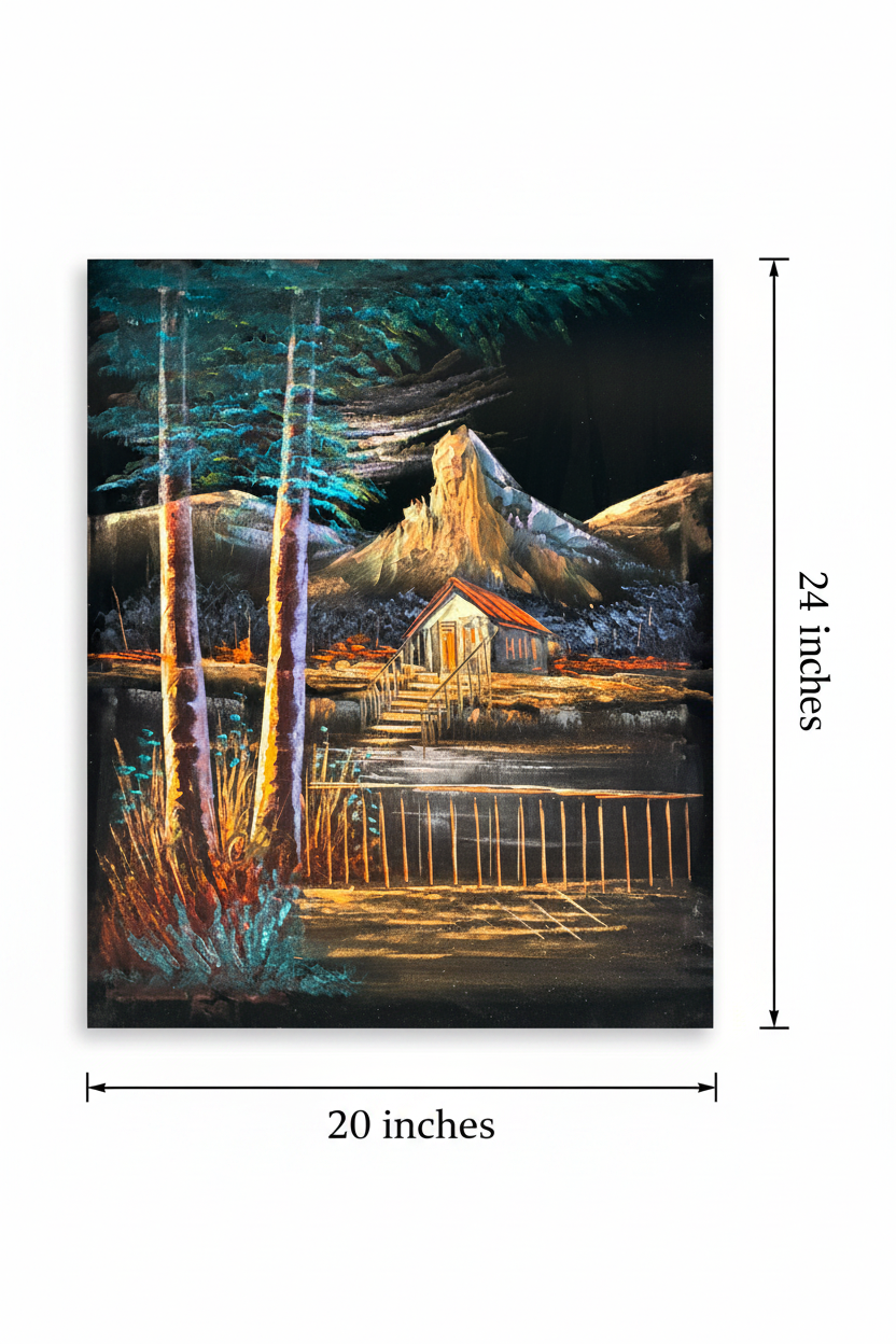 Canvas art size reference diagram – 20 inches wide by 24 inches tall dimension guide