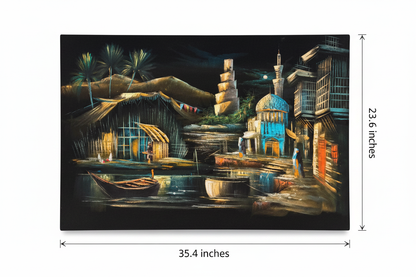 Canvas art size guide — 35.4 inches wide by 23.6 inches tall dimension diagram on white background
